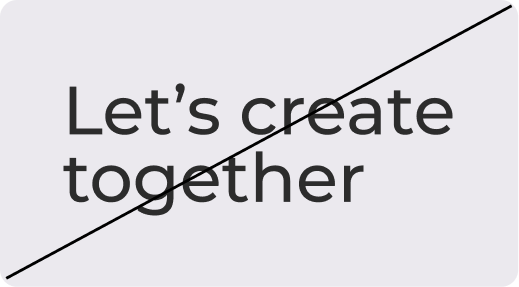 Don't use other typefaces
