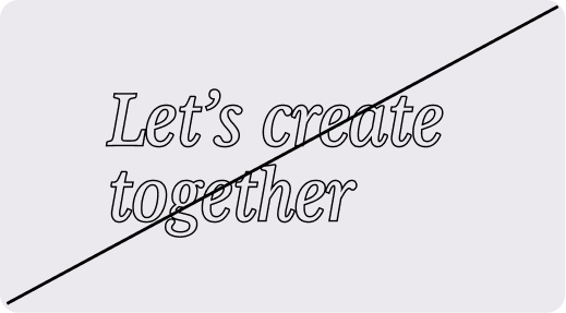 Don't use outlined type